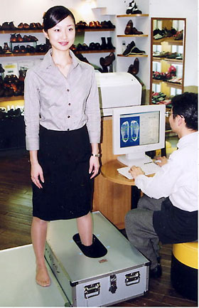 店頭にて計測